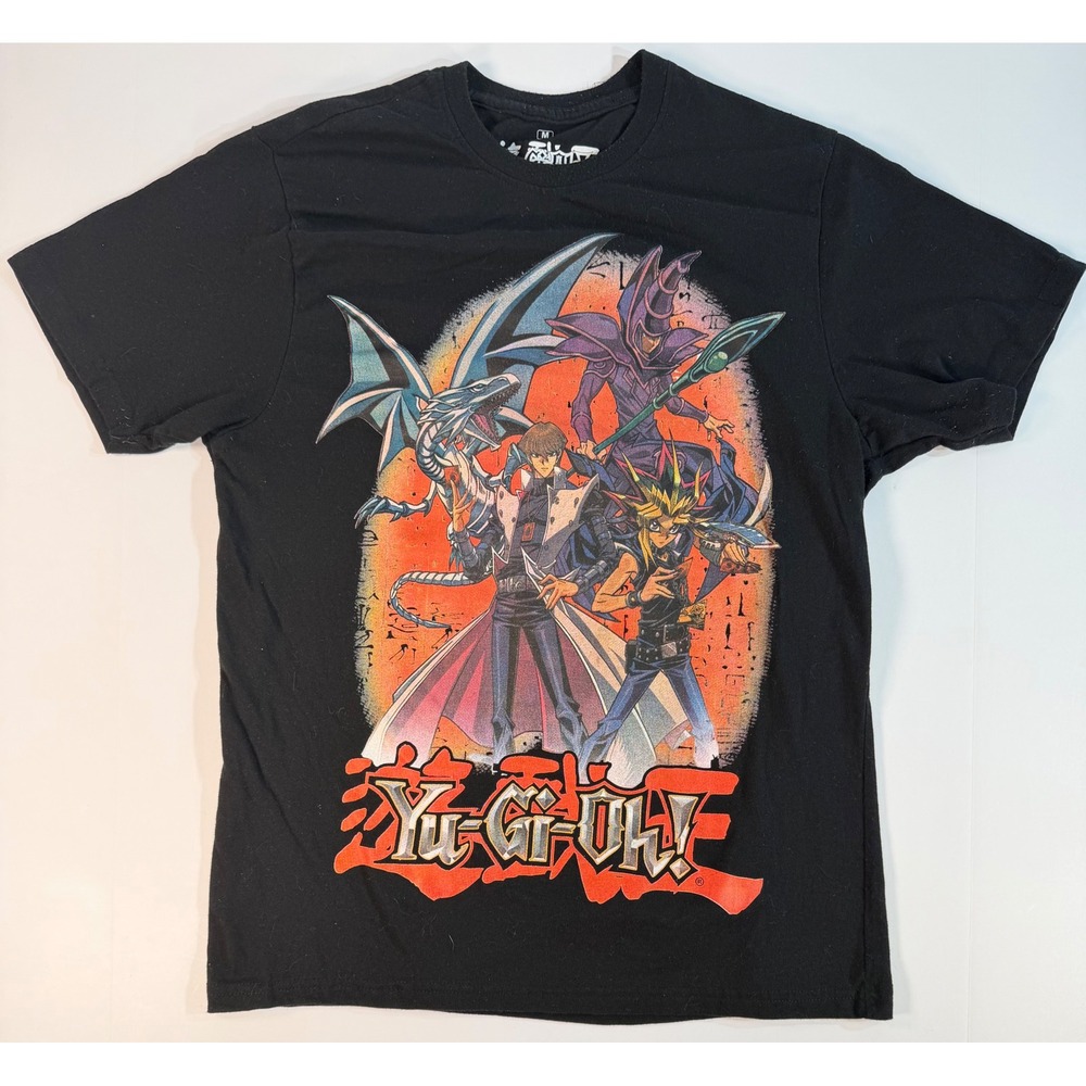 Yu-Gi-Oh Graphic T-Shirt Mens Medium Black Yugi Kaiba Dark Magician 2020 Anime